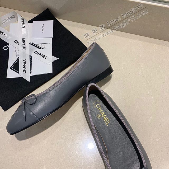 Chanel女鞋 香奈兒頂級芭蕾舞鞋 Chanel羊皮舒適平底鞋  naq1072